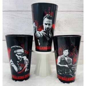 AMC The Walking Dead Novelty Pint Drinking Tumbler Glasses Cup - 3 Pc Set